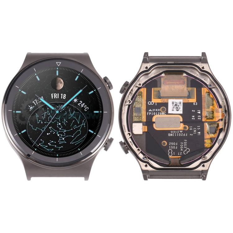 Original Sapphire Material LCD Screen and Digitizer Full Assembly With Frame for Huawei Watch GT 2 Pro VID-B19, For Huawei Watch GT 2 Pro