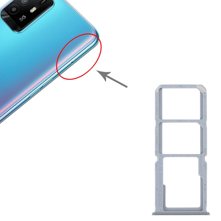 For OPPO A95 4G/Reno6 Lite SIM Card Tray + SIM Card Tray + Micro SD Card Tray, For OPPO A95 4G/Reno6 Lite