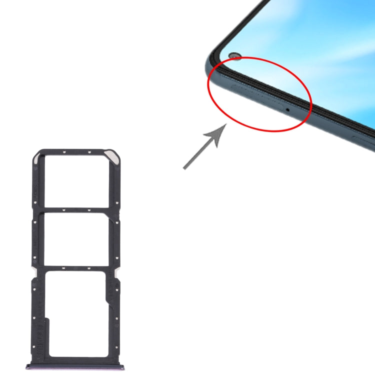 For OnePlus Nord N200 5G DE2118 / DE2117 SIM Card Tray + SIM Card Tray + Micro SD Card Tray, For OnePlus Nord N200 5G Dual SIM