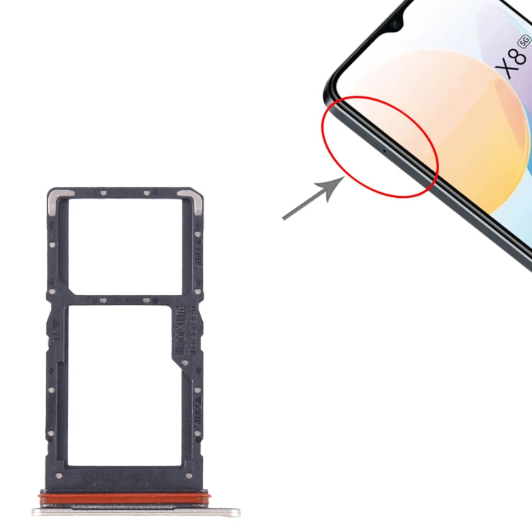 For Honor X8 5G SIM + SIM / Micro SD Card Tray, For Honor X8 5G