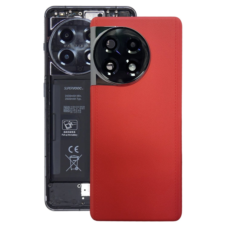 For OnePlus 11R CPH2487 Battery Leather Back Cover, For OnePlus 11R