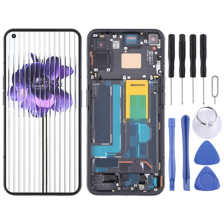 For Nothing Phone1 A063 LCD Screen Digitizer Full Assembly with Frame, For Nothing Phone1 A063(Silver), For Nothing Phone1 A063(Black)