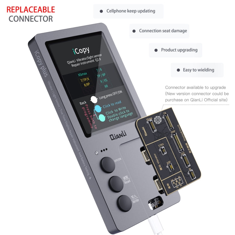 Qianli iCopy Plus 3 in 1 LCD Screen Original Color Repair Programmer For iPhone, 3 in 1 For iPhone 6-12 Series