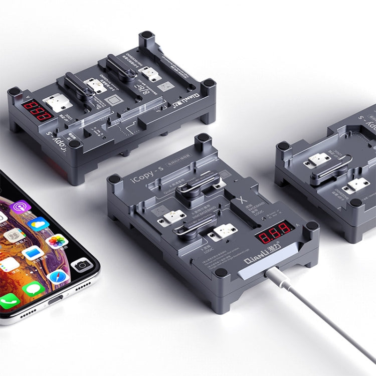 Qianli iCopy-S Double Sided Chip Test Stand 4 in1 Logic Baseband EEPROM Chip Non-removal For iPhone X / XS / XR / XS Max, For iPhone X / XS / XR / XS Max