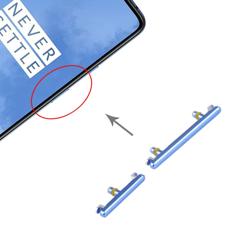 For OnePlus 7T Power Button and Volume Control Button, For OnePlus 7T, For OnePlus 7T(Silver)
