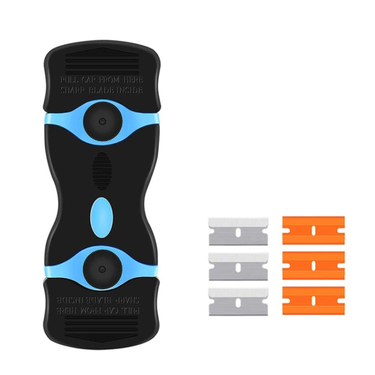 Double Headed Scraper Blade Glue Squeegee Remover Cleaner Tool, Double Headed  (Orange), Double Headed  (Blue), Double Headed (Yellow)