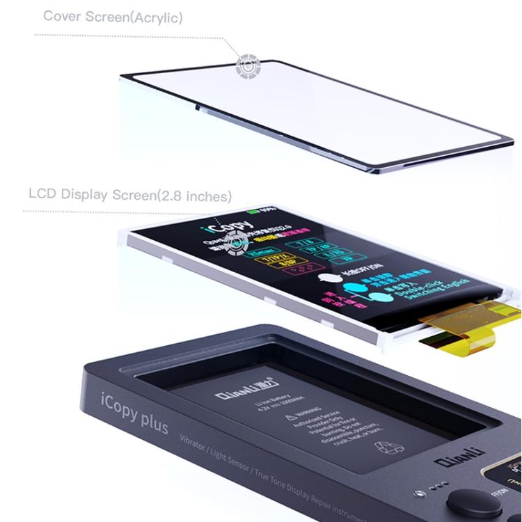 For iPhone 6 - 14 Pro Max 5 in 1 Qianli iCopy Plus 2.2 Repair Detection Programmer Set, 5 in 1, 5 in 1, Plug: US