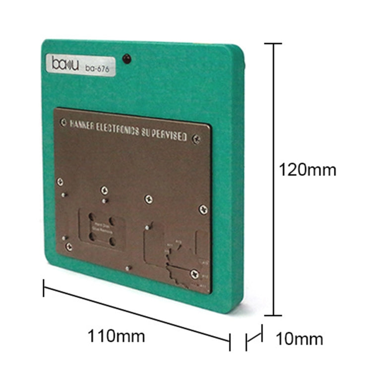 BAKU BA-676 110V-120V Multifuntional PCB IC Glue Remove Thermostatic Heating Platform for iPhone X / XS / XS Max / 11 / 11 Pro / 11 Pro Max, CN Plug, CN Plug