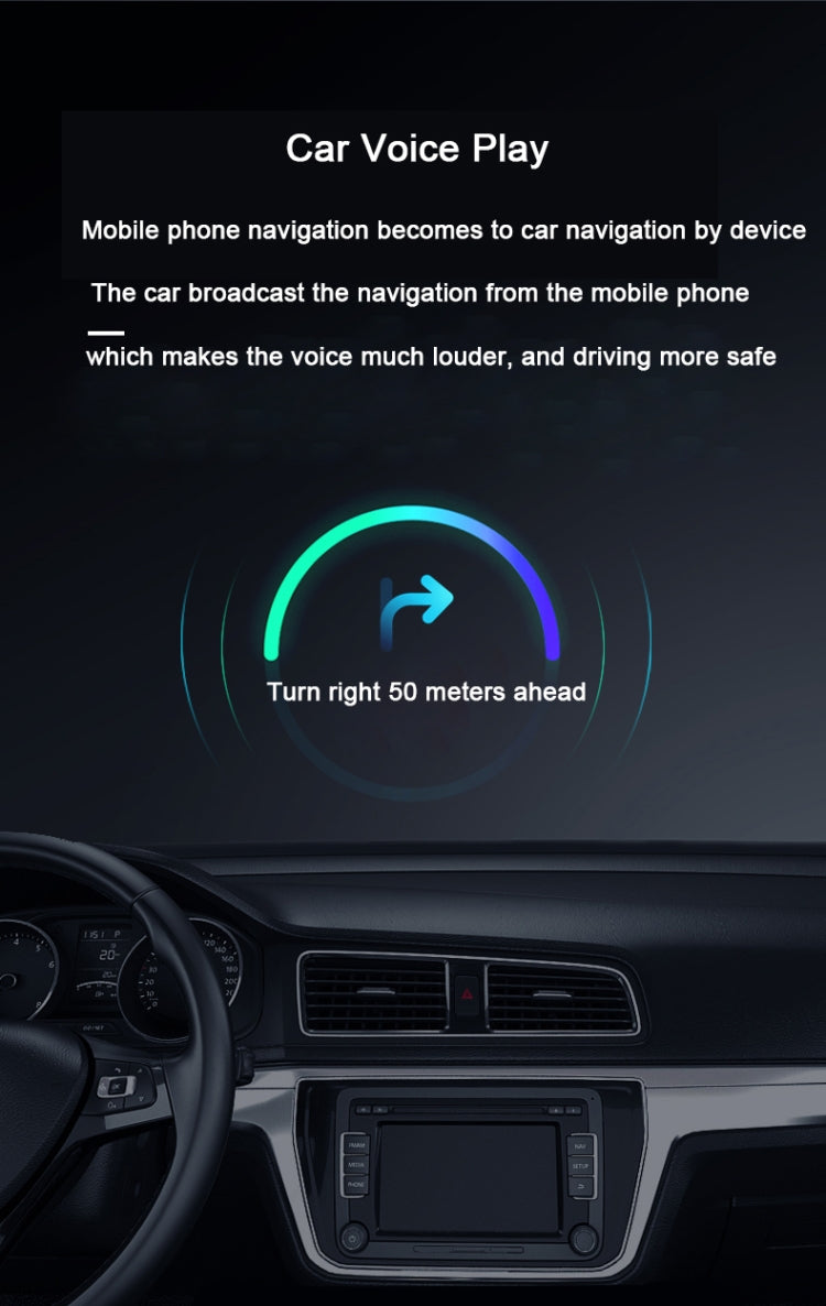 Bluetooth 5.0 audio receiver 3.5AUX car speaker headphones universal one tow two talk, Bluetooth 5.0