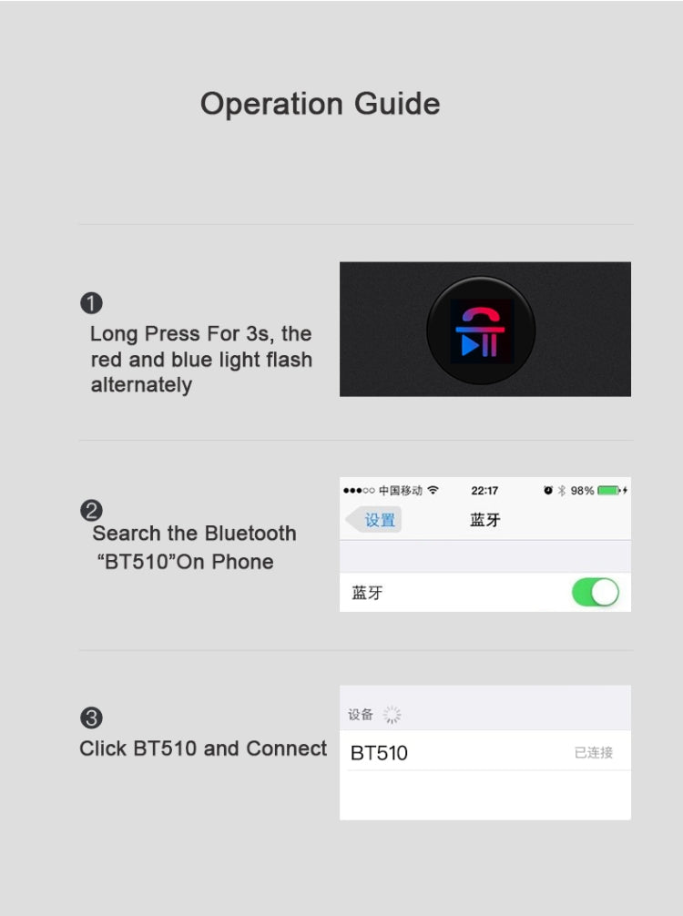 Bluetooth 5.0 audio receiver 3.5AUX car speaker headphones universal one tow two talk, Bluetooth 5.0
