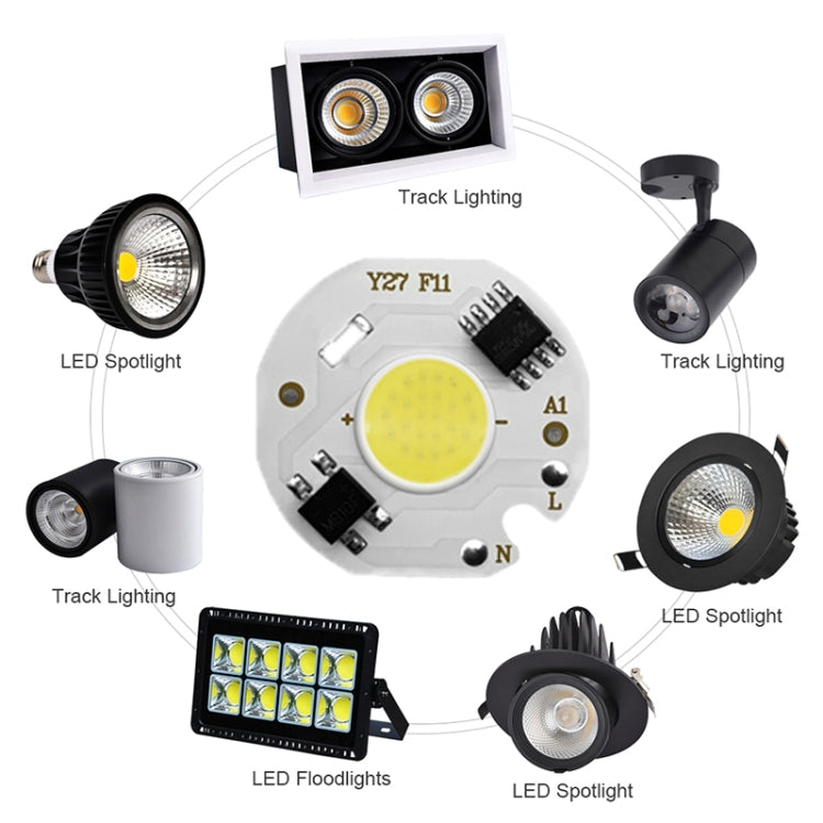 COB LED Light Chip AC 220V LED Bulb Light Intelligent IC Driver Bulb Light DIY Spotlight Downlight Chip Outdoor Flood Light, 5 pcs, 10 pcs