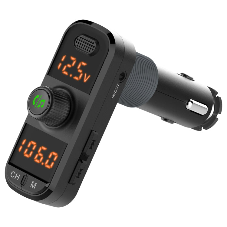BC70 Car Bluetooth 5.0 FM Transmitter Radio Adapter Dual Display Wireless Handsfree Call MP3 Music Player QC3.0 PD USB Charger, BC70