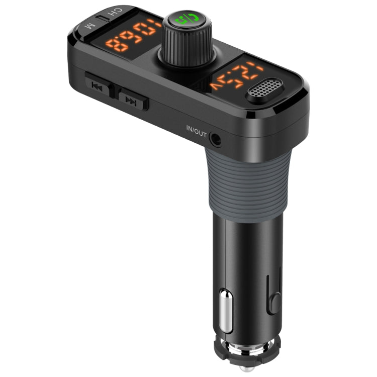 BC70 Car Bluetooth 5.0 FM Transmitter Radio Adapter Dual Display Wireless Handsfree Call MP3 Music Player QC3.0 PD USB Charger, BC70