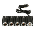 4 Way Car Cigarette Lighter Socket Splitter Dual USB Port Car Charger Adapter, 4 Way