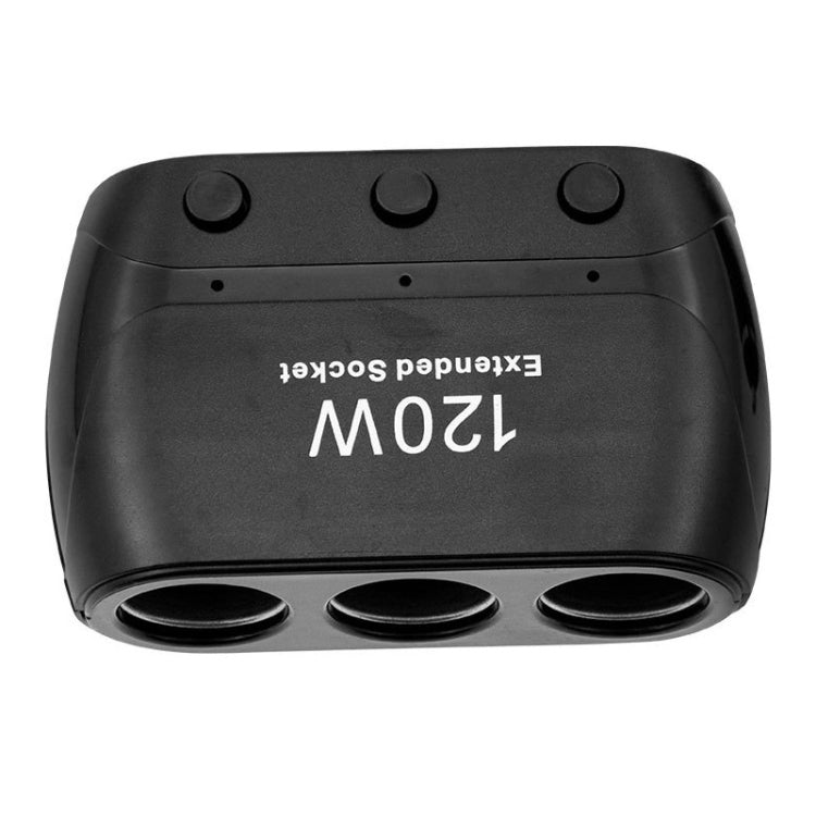Cigarette Lighter Adapter Splitter 3 Sockets Cigarette Lighter Splitter 12V/24V Power Car Charger, 3 Sockets