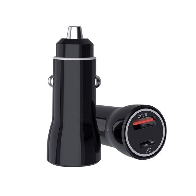 P21 PD 20W USB-C / Type-C + QC3.0 18W USB Fast Car Charger with USB-C / Type-C to USB-C / Type-C Data Cable Set, USB-C / Type-C to USB-C / Type-C