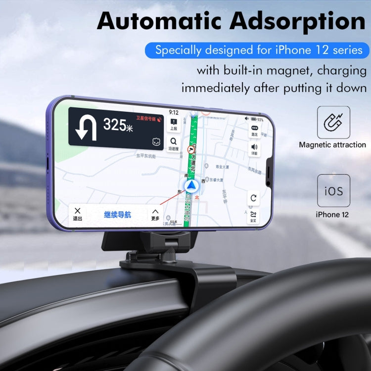 H-144B Universal Car Phone Holder Magnetic Stop Sign Holder Mobile Phone Interior Decoration Accessories, H-144B