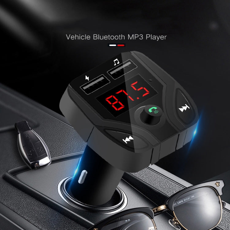C4 Bluetooth MP3 Hands-free Car Device LCD FM Transmitter Dual USB Charger, C4