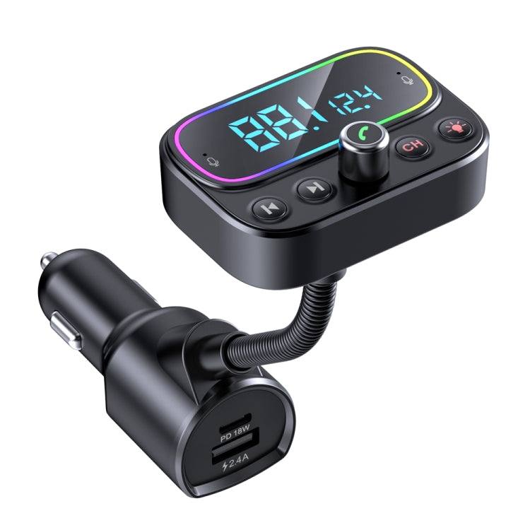T67 Bluetooth 5.0 Car MP3 Music Player FM Modulator Transmitter Wireless AUX Adapter Hands-free, T67