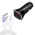 TE-P22 38W PD USB-C / Type-C + QC3. 0 USB Car Charger with 1m USB to 8 Pin Data Cable, with 8 Pin Cable