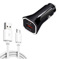 TE-P22 38W PD USB-C / Type-C + QC3. 0 USB Car Charger with 1m USB to Micro USB Data Cable, with Micro USB Cable