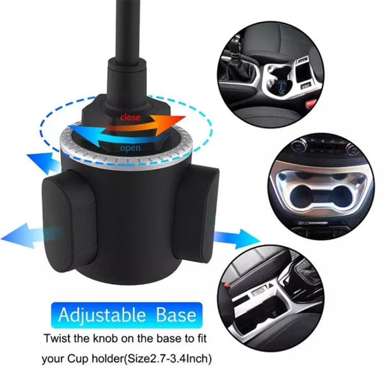 A64+X905 Universal 360 Degree Car Phone Mount Adjustable Gooseneck Cup Holder Stand, A64+X905