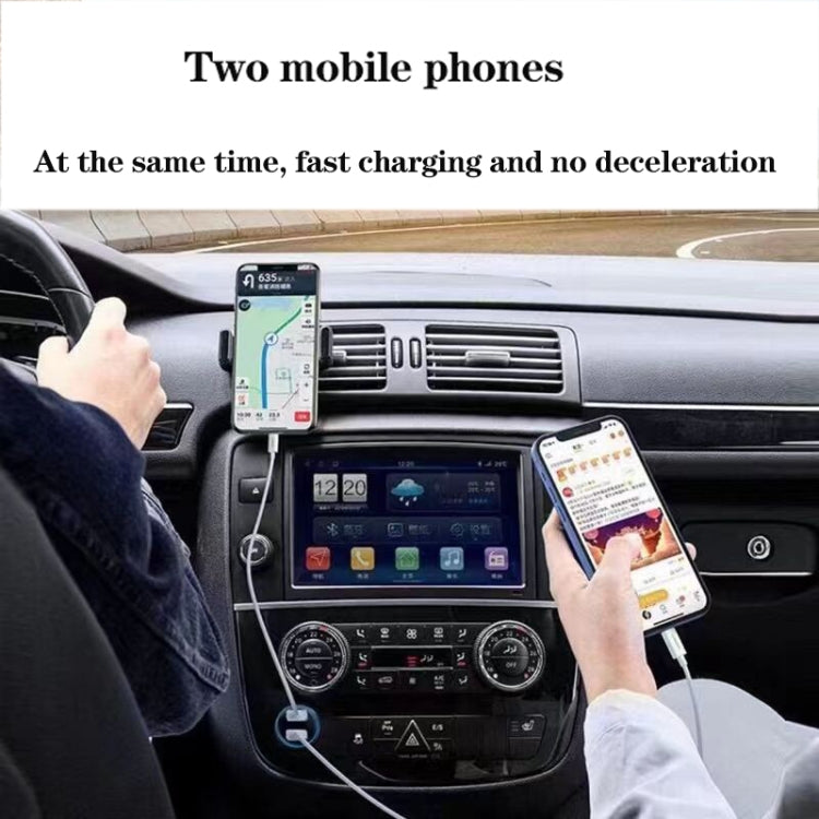 TE-P8 40W PD20W + PD20W Dual Port PD3.0 Car Charger with Type-c to Type-C Data Cable, Length: 1m