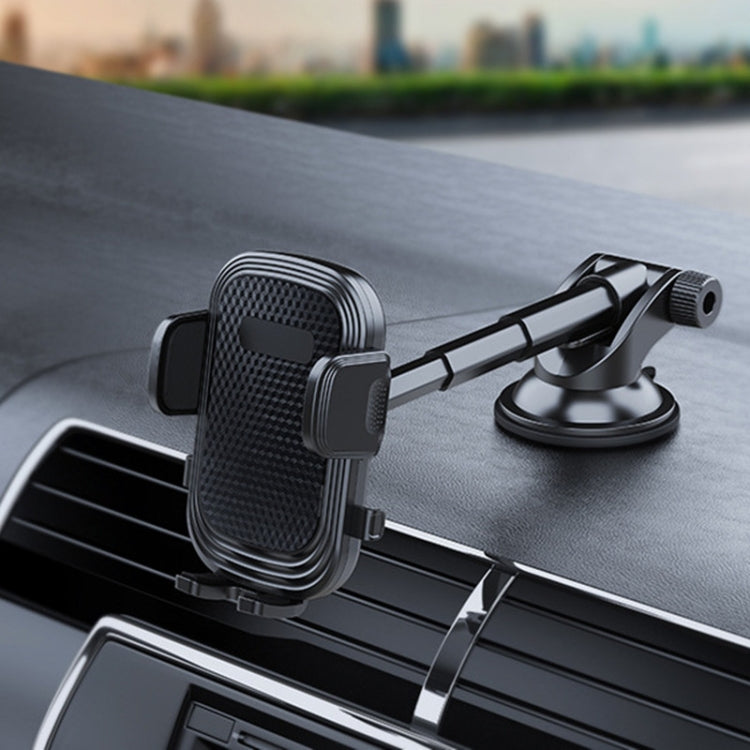 A190+X903 Car Windscreen Dashboard Sucker Mount 3-Phase Telescopic Long Arm Phone Holder, A190+X903