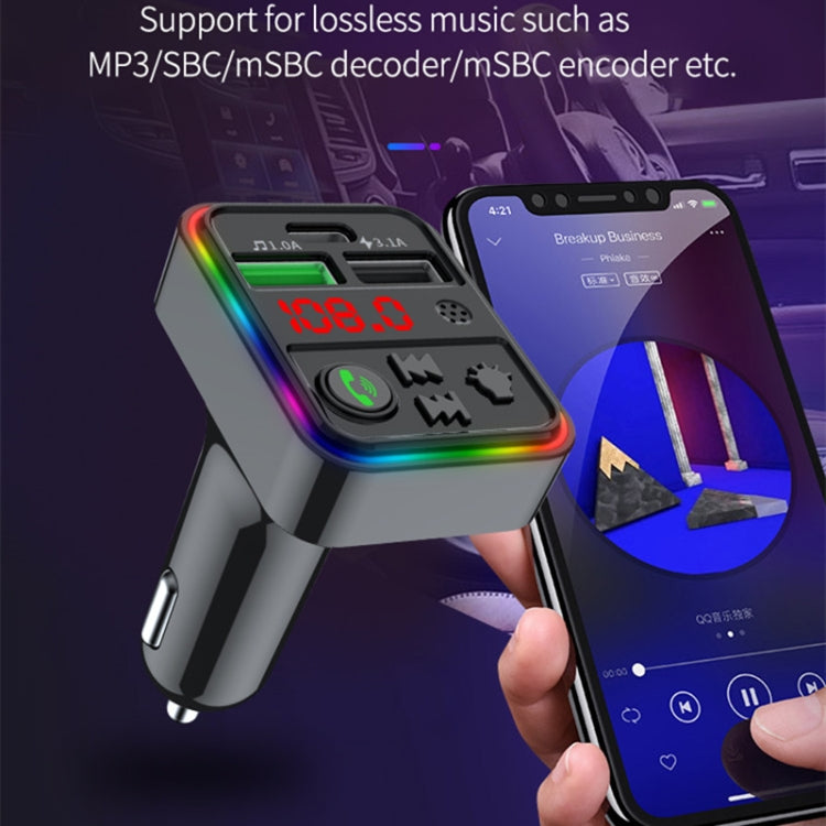 F18 FM Blue tooth Wireless Car Charger Dual USB Car MP3 Player, F18