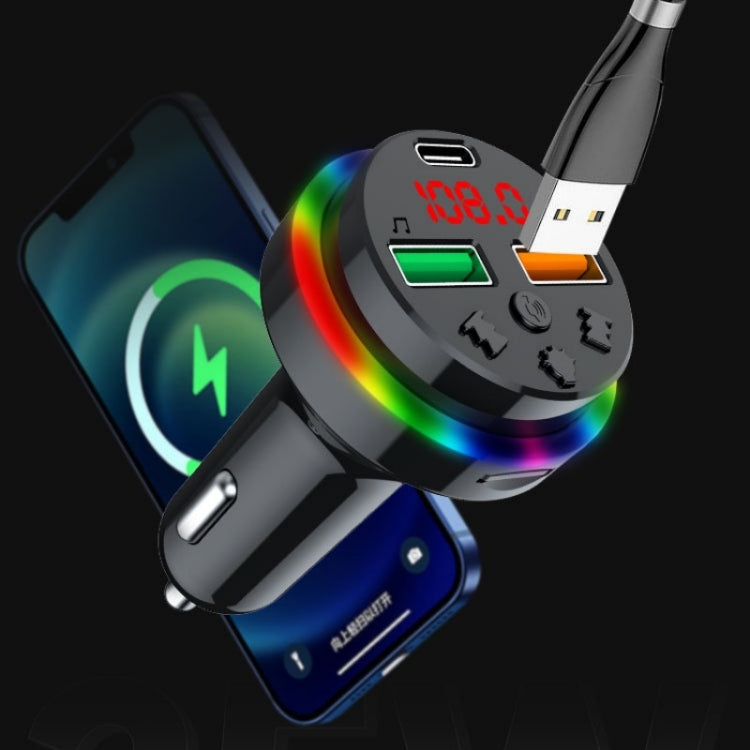 PDF15 FM Transmitter Bluetooth 5.0 Handsfree Car Kit Audio MP3 Player, PDF15