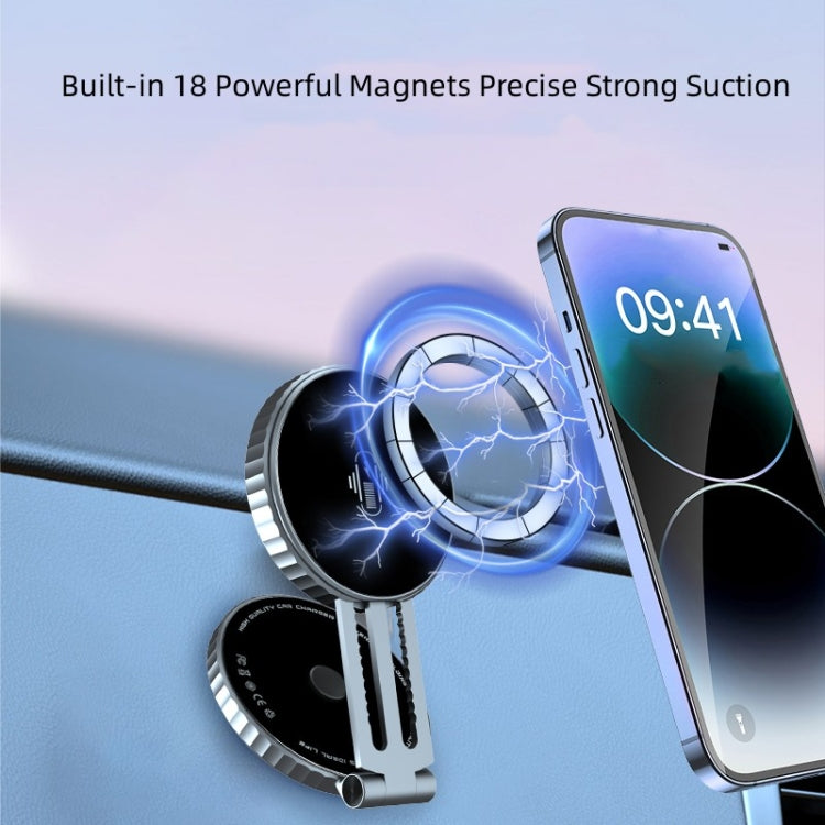 T1 For Tesla Magnetic  Scalable Foldable 360 Degree Rotary Car Mobile Phone Holder, T1