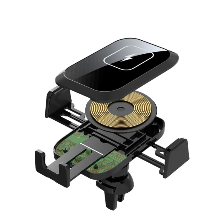 X11 Three Axle Linkage 15W Smart Touch Automatic Retractable Clip Fast Charging Wireless Car Chargers, Standard Configuration, Standard With Dashboard Bracket