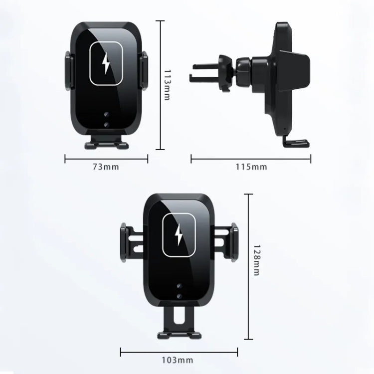 X11 Three Axle Linkage 15W Smart Touch Automatic Retractable Clip Fast Charging Wireless Car Chargers, Standard Configuration, Standard With Dashboard Bracket