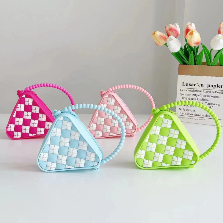 Diamond Shaped Mini Portable Shoulder Bag Silicone Handbag
