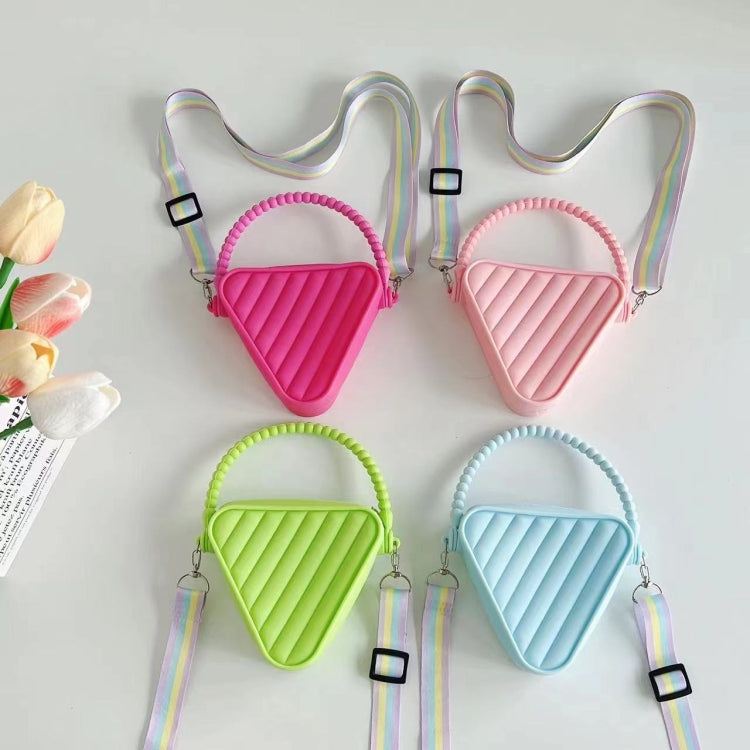 Diamond Shaped Mini Portable Shoulder Bag Silicone Handbag