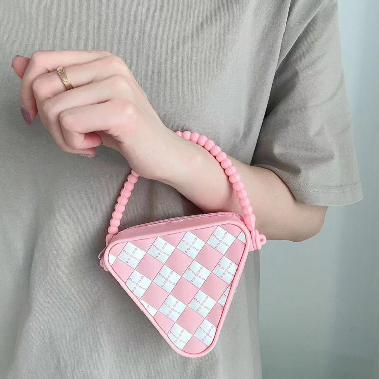 Diamond Shaped Mini Portable Shoulder Bag Silicone Handbag