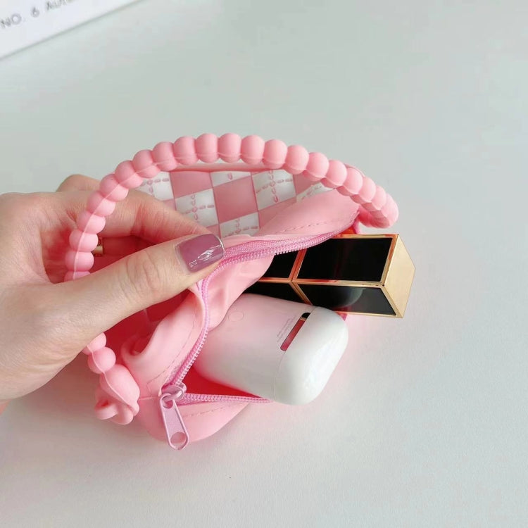 Diamond Shaped Mini Portable Shoulder Bag Silicone Handbag