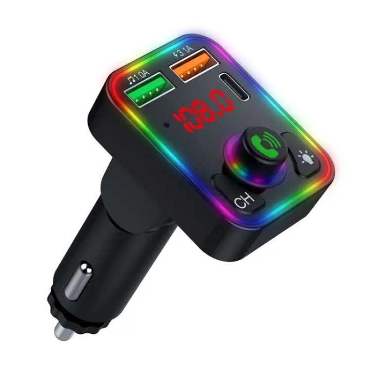 P3 Car Bluetooth Hands-Free AUX Audio Car MP3 Player FM Transmitter PD Fast Charger, P3