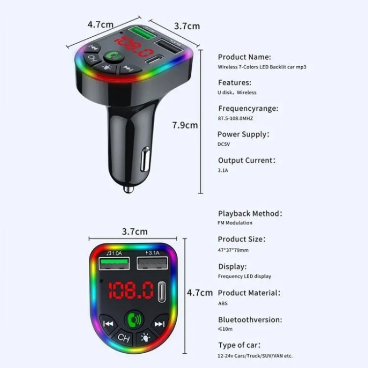F20 Car MP3 Player PD + Fast USB Charger Handsfree Bluetooth FM Transmitter Car Kit Adapter, F20