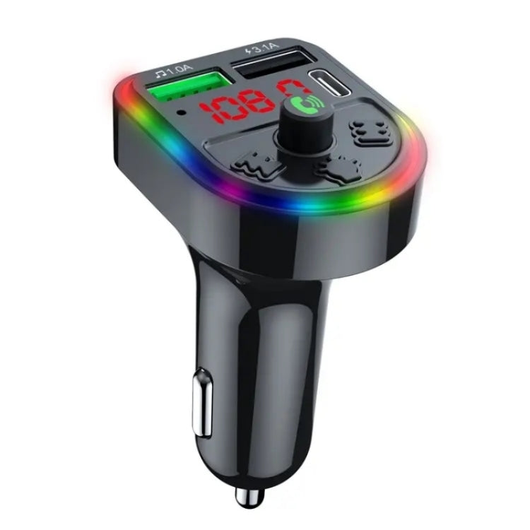 F21 PD + USB Car Charger Bluetooth Car Adapter Handsfree Call FM Transmitter MP3 Music Player, F21