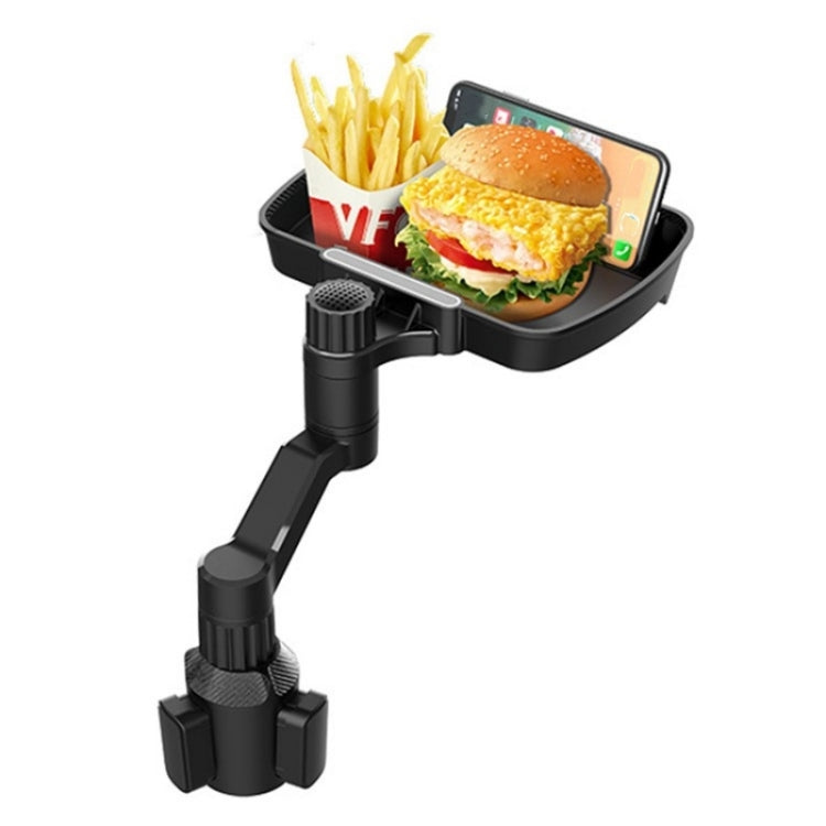 D09 Mobile Phone Stand Plastic Car Cup Holder Mount Food Snack Rotation Tray, D09
