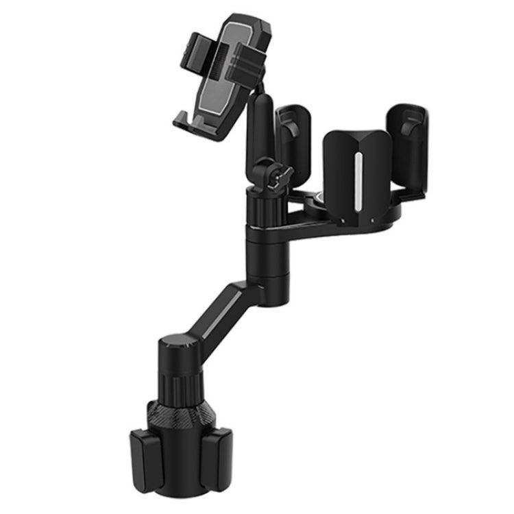 D08 With Adjustable Snack Cup Cup Holder Phone Mount For Car Phone Clamping Mount Holder, D08 (Grey), D08 (Green)