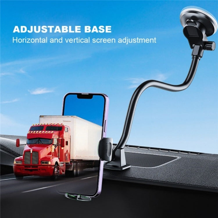 X034 Universal Truck Bus Dashboard Flexible Adjustable Windshield Suction Cup Car Phone Holder, X034, X034  (Black)