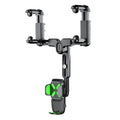 R010 Universal Vehicle Rearview Mirror Phone Holder Multifunctional Retractable Cell Phone Car Mount, R010 (Green), R010 (Black)