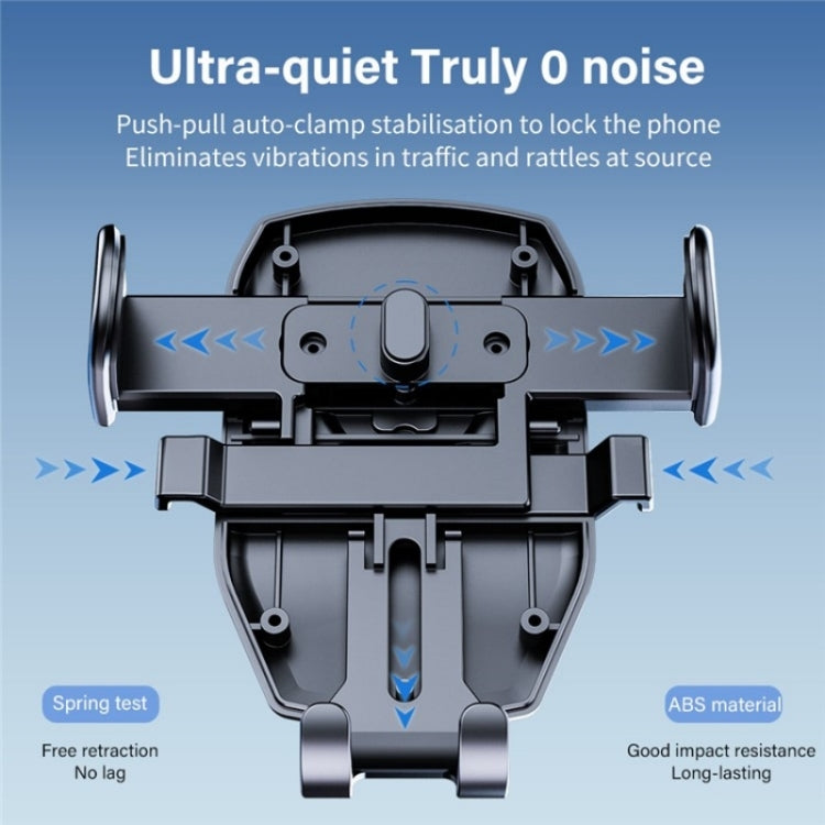 D46+101+K5 Universal Suction Cup Car Center Console Phone Mount Bracket With Telescopic Arm, D46+101+K5