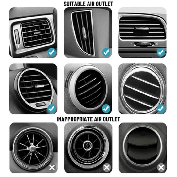 C18 With Air Vent Clip Car Adhesive Dashboard Mount Magnetic Phone Holder Bracket, C18