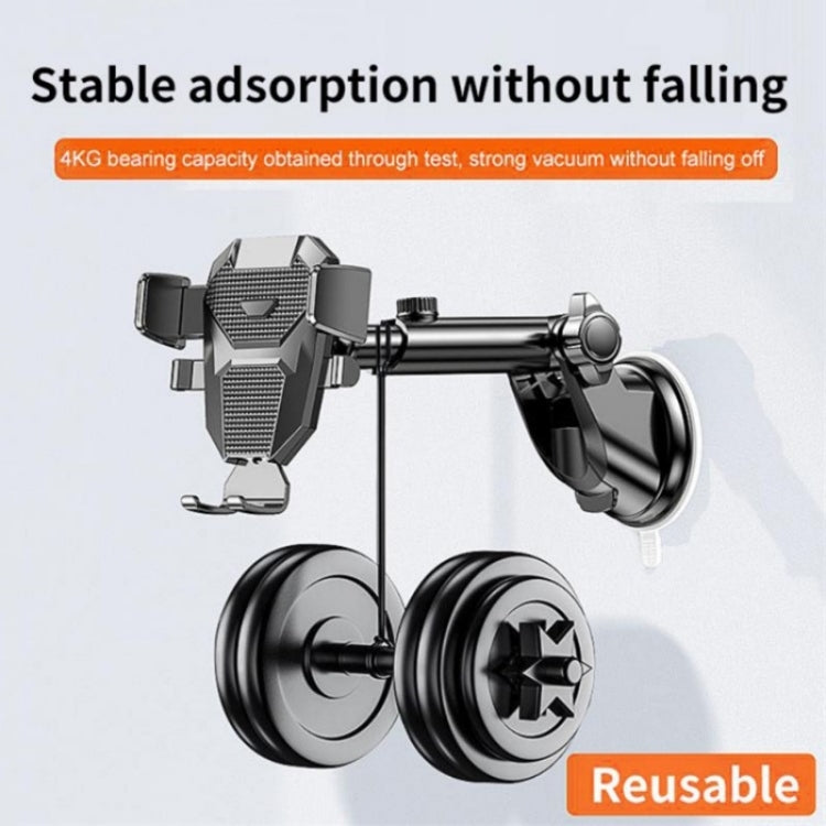 D25+105+K5 Auto Locking Car Phone Clip Telescopic Suction Cup Dashboard Phone Mount Holder