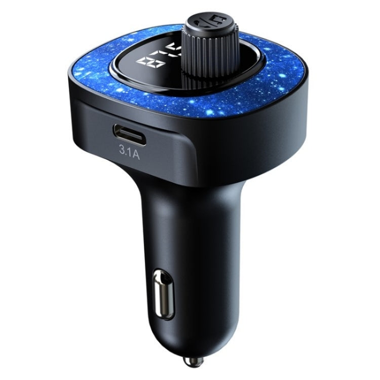C41 Star Light Car Charger ABS Adapter FM Transmitter Bluetooth Hands-free Call MP3 Music Player, C41