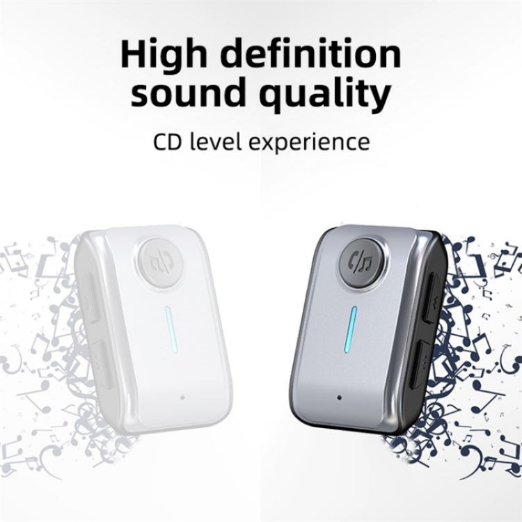 With Type-C Input TF Card Slot Hands-Free AUX Car Bluetooth Receiver, W2
