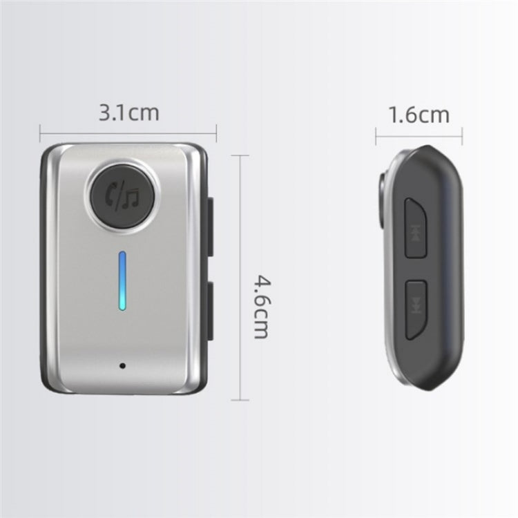 With Type-C Input TF Card Slot Hands-Free AUX Car Bluetooth Receiver, W2